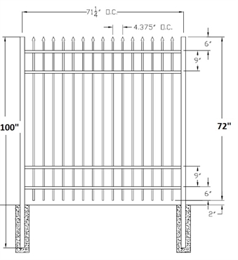 Picture of 72" S1 Bennington Drawing