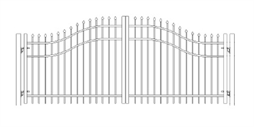 Picture of S1 Bennington Woodbridge Arched Double Gates Drawing