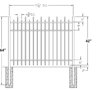 Picture of 42" S2 Berkshire Drawing