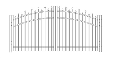 Picture of S2 Berkshire Greenwich Arched Double Gates Drawing