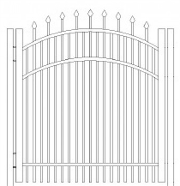 Picture of S8 Falcon Arched Walk Gate Drawing