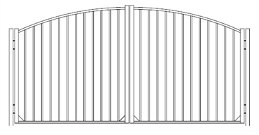 Picture of S10 Derby Greenwich Arched Double Gates Drawing