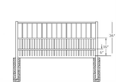 Picture of 36" S4 Saybrook with Doggie Panel Drawing